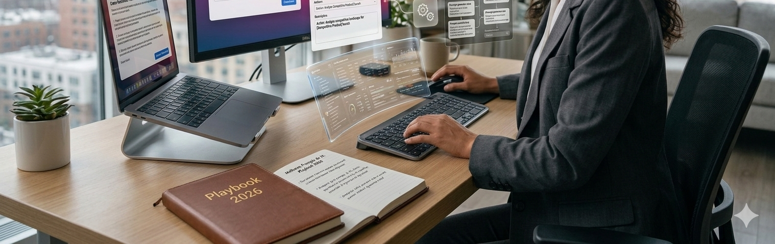 Prompt template workflow focused on workplace productivity